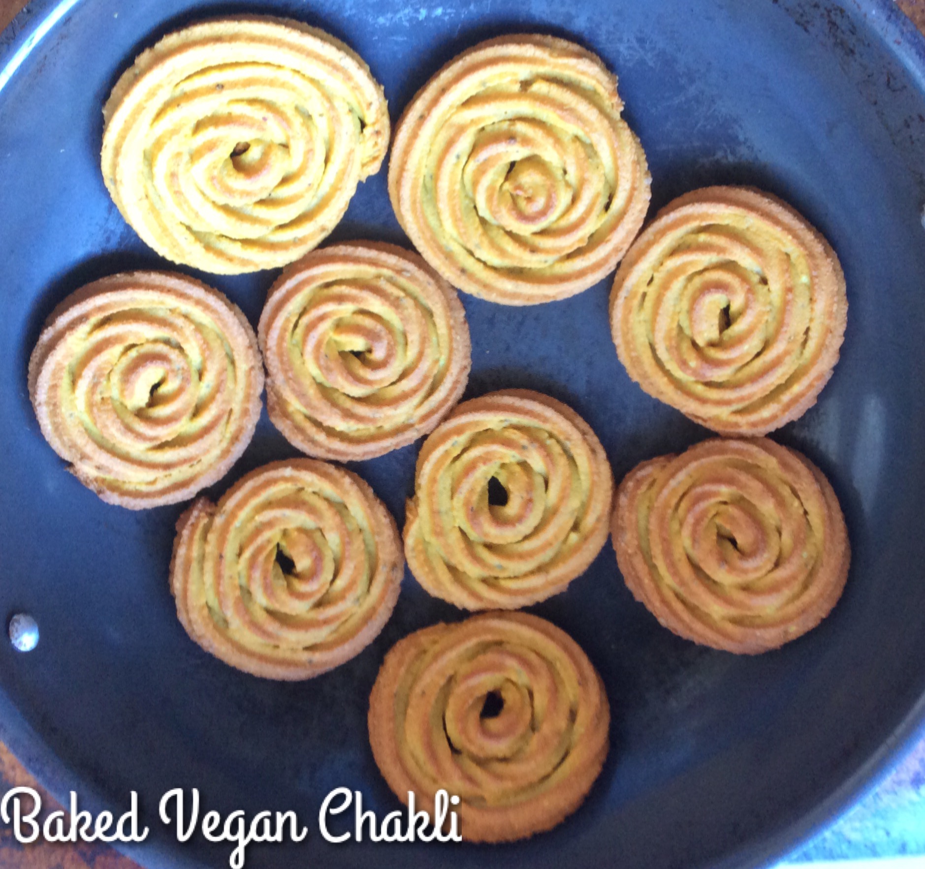 Baked Indian Savoury Spirals (Vegan Baked Chakli)