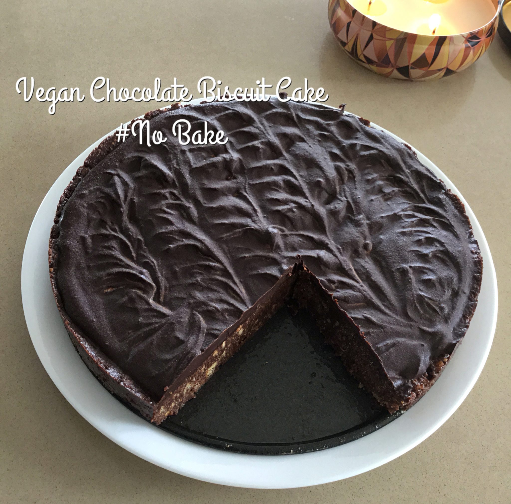 Vegan Chocolate Biscuit Cake