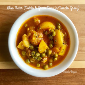 Aloo Matar/ Potato & Green Peas in Tomato Gravy