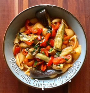 Picture of plate with Shell Pasta with Airfried Vegetables