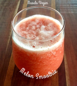 Photo of a glass of 2 Ingredient Watermelon Smoothie